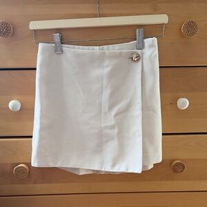 Classic Cream Wrap Mini Skort